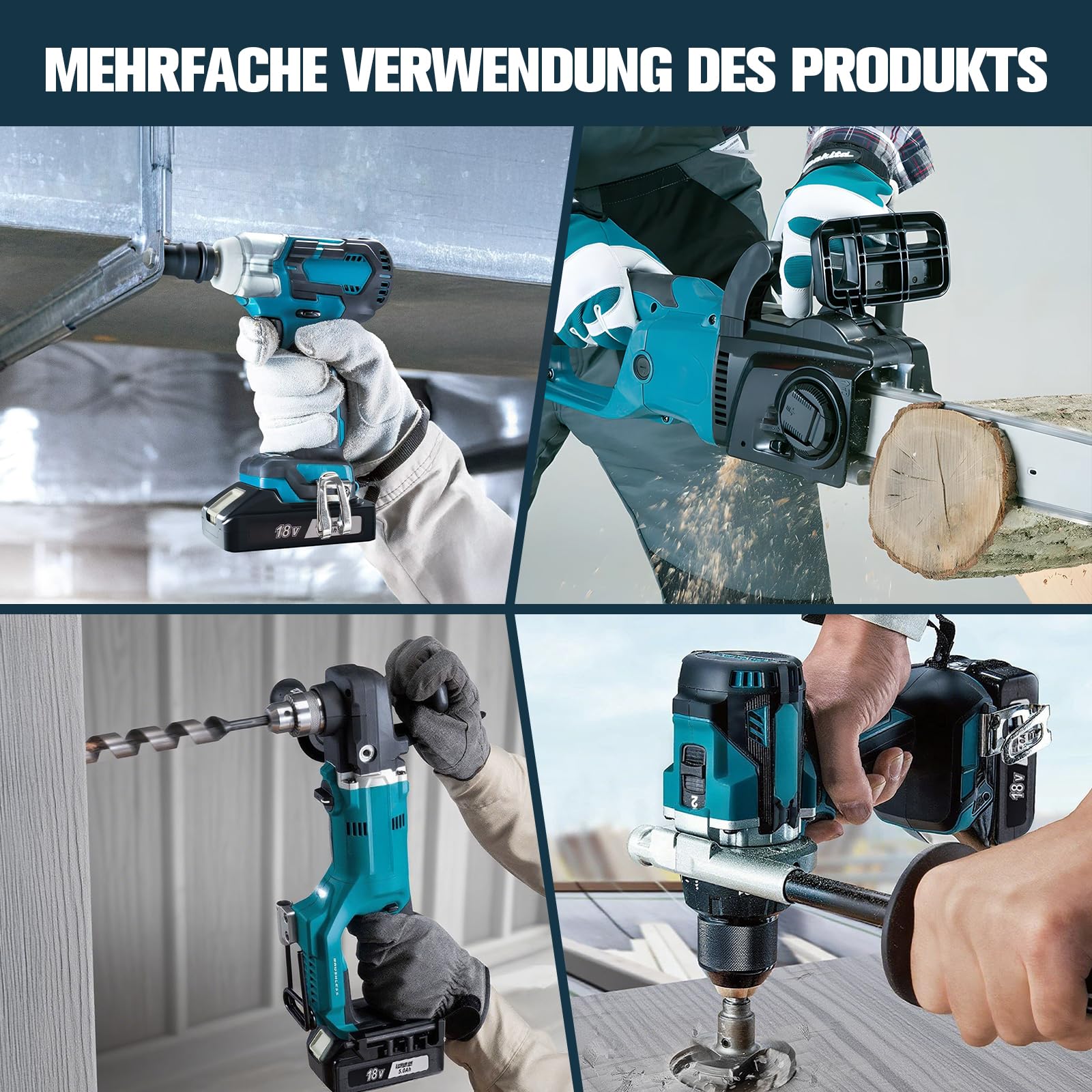 Batería de repuesto para Makita BL1860B BL1850B BL1840B BL1840B BL1830B BL1820B BL1815N de ion de litio, con indicador de combustible y cubierta de protección de la batería