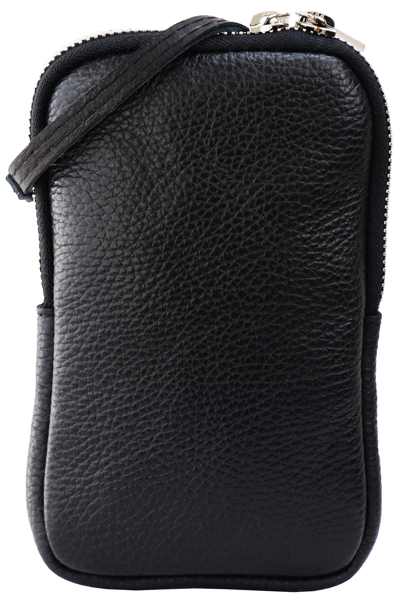 SH Leder Dames mobiele telefoontas schoudertas portemonnee multifunctionele tas schoudertas van echt leer verstelbare schouderriem mobiele telefoon tot 6,8 inch 12x19cm ADA G3282, cognac, Small