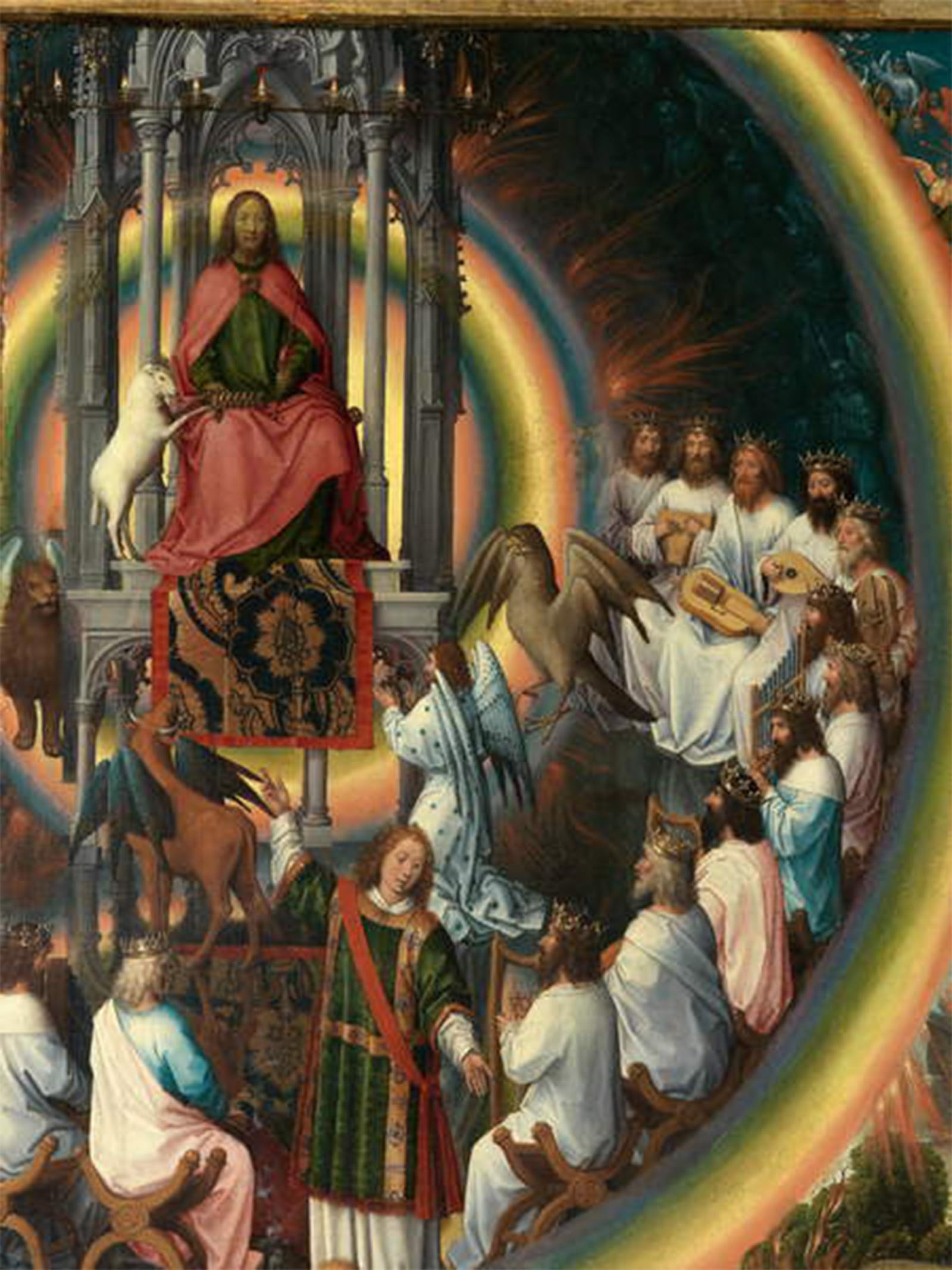SERENDIPITP Vintage Wall Art Canvas Nordic Poster Canvas Print Picture Detail of the Right of the of Saint the Baptist and Saint the Evangelist by Hans Memling Wall Art Poster for Home Decor 60x90cm