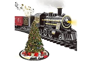 Christmas Tree Train with Steam, Lights and Sound for Boys