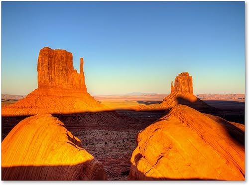 Lienzo decorativo para pared de Monument Valley Sunset de Pierre Leclerc, 14 x 19 pulgadas