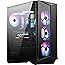 MSI MPG GUNGNIR 110R Mid-Tower ATX Gehäuse (2x USB 3.1 Anschluss, 4x 120mm A-RGB Fan im Lieferumfang, schwarz, RGB), Einheits