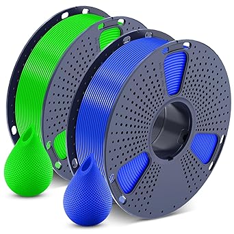 SUNLU PETG Filament 1.75mm, 2kg Bundle, Blue+Green, 1kg per Spool, Less Stringing, Good Layer Adhesion, Enhanced Toughness, High Impact Strength, Robust Durability, Wide Compatibility, Vacuum Packed