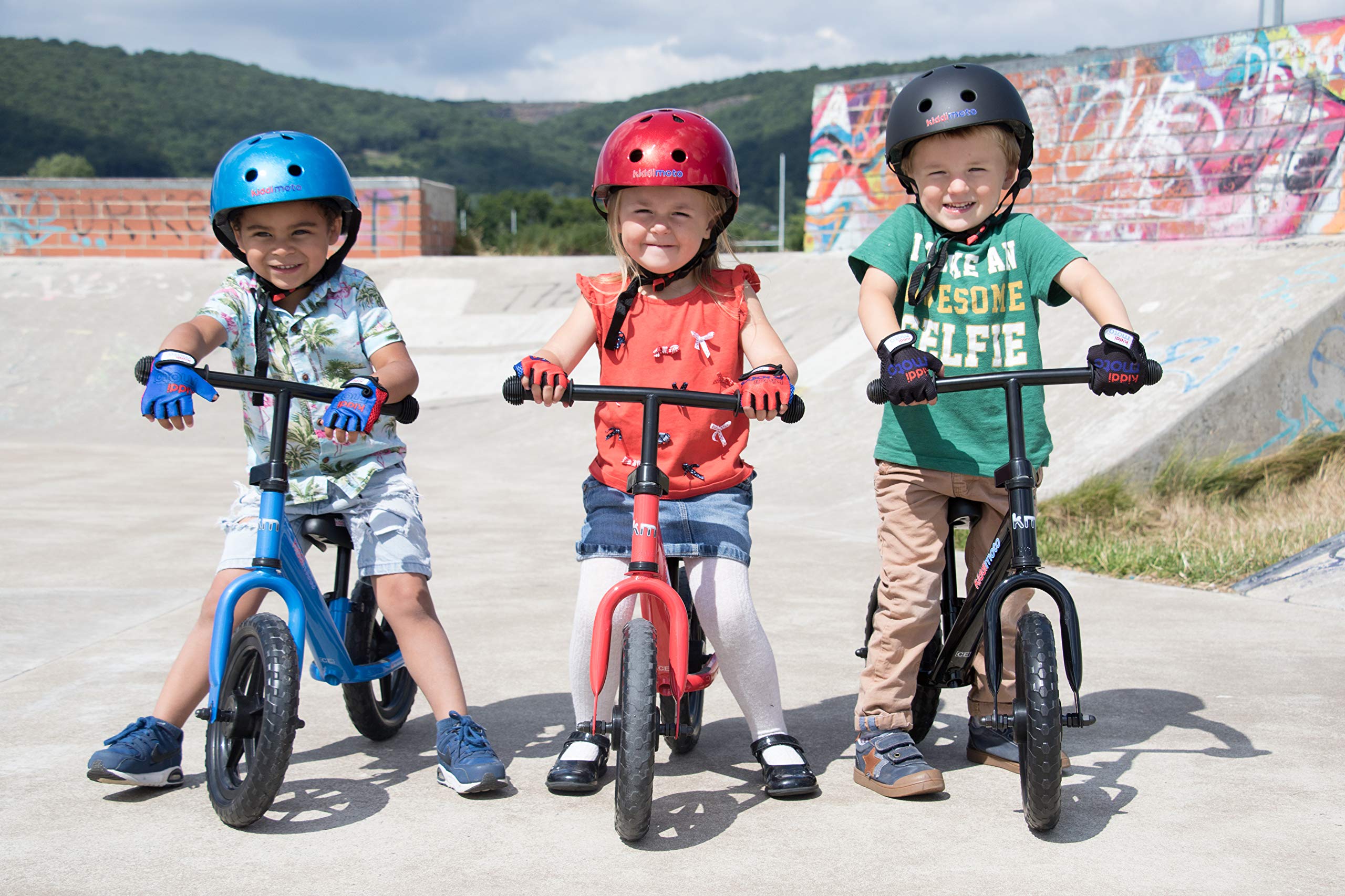 KIDDIMOTO Casque Vélo Enfant VTT BMX Skate Scooter Trotinette Draisienne Tailles Conceptions