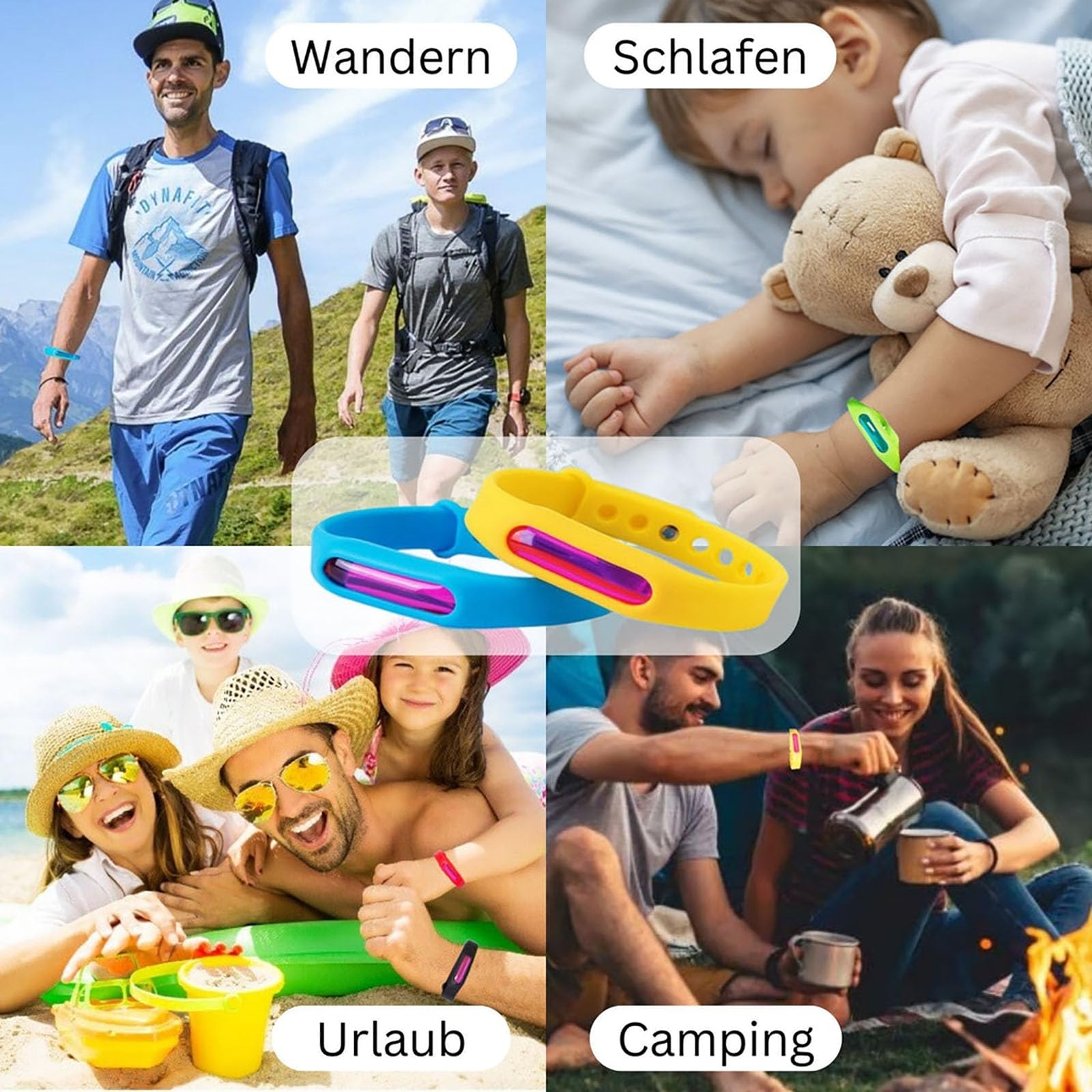 Bronoir Mücken-Abwehrband, Bronoir Mückenabwehrband Armband Kinder (10 Stück gemischt)