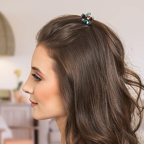 Miniatura 2 de Cobahom Paquete de 6 pinzas para el cabello con flores, pinzas para el cabello para mujer, horquilla vintage de 1.26 pulgadas, pinzas de celulosa de