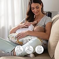 Vista 3 de Boppy - Funda de almohada de lactancia, vida silvestre colorida, mezcla de algodón, se adapta al soporte original para lactancia, alimentación