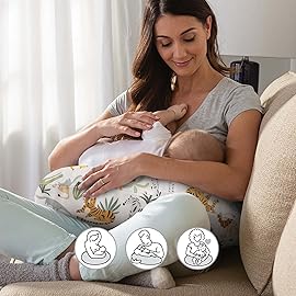 Boppy Nursing Pillow Cover, Colorful Wildlife, Cotton Blend, Fits The Original Support for Breastfeeding, Bottle Feeding, and Bonding, Cover Only, Sold Separately