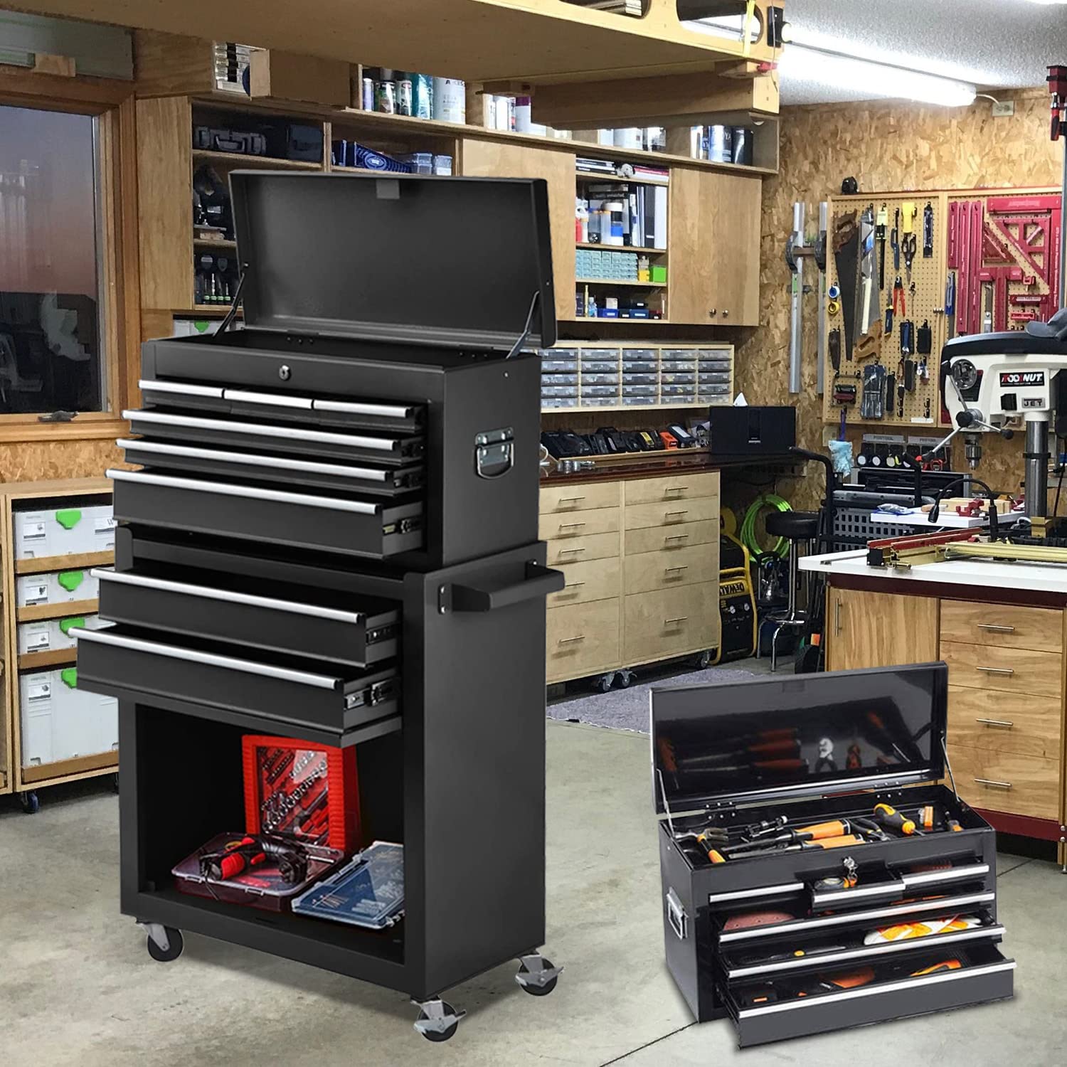 8Drawer Tool Chest with Wheels, Tool Storage and Tool Box