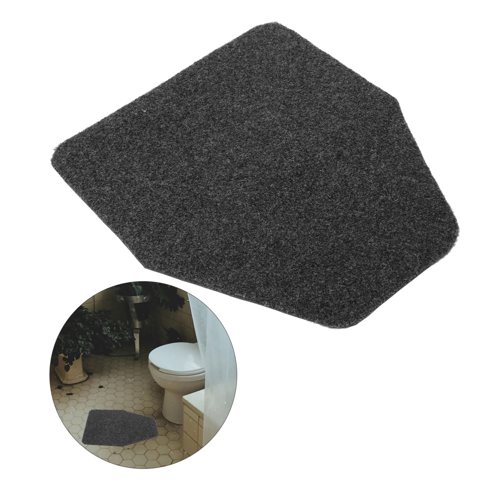 Tappetino antiscivolo per orinatoio, per uomo, con retro in PVC grigio, ideale per servizi igienici commerciali e domestici, per una maggiore protezione igienica