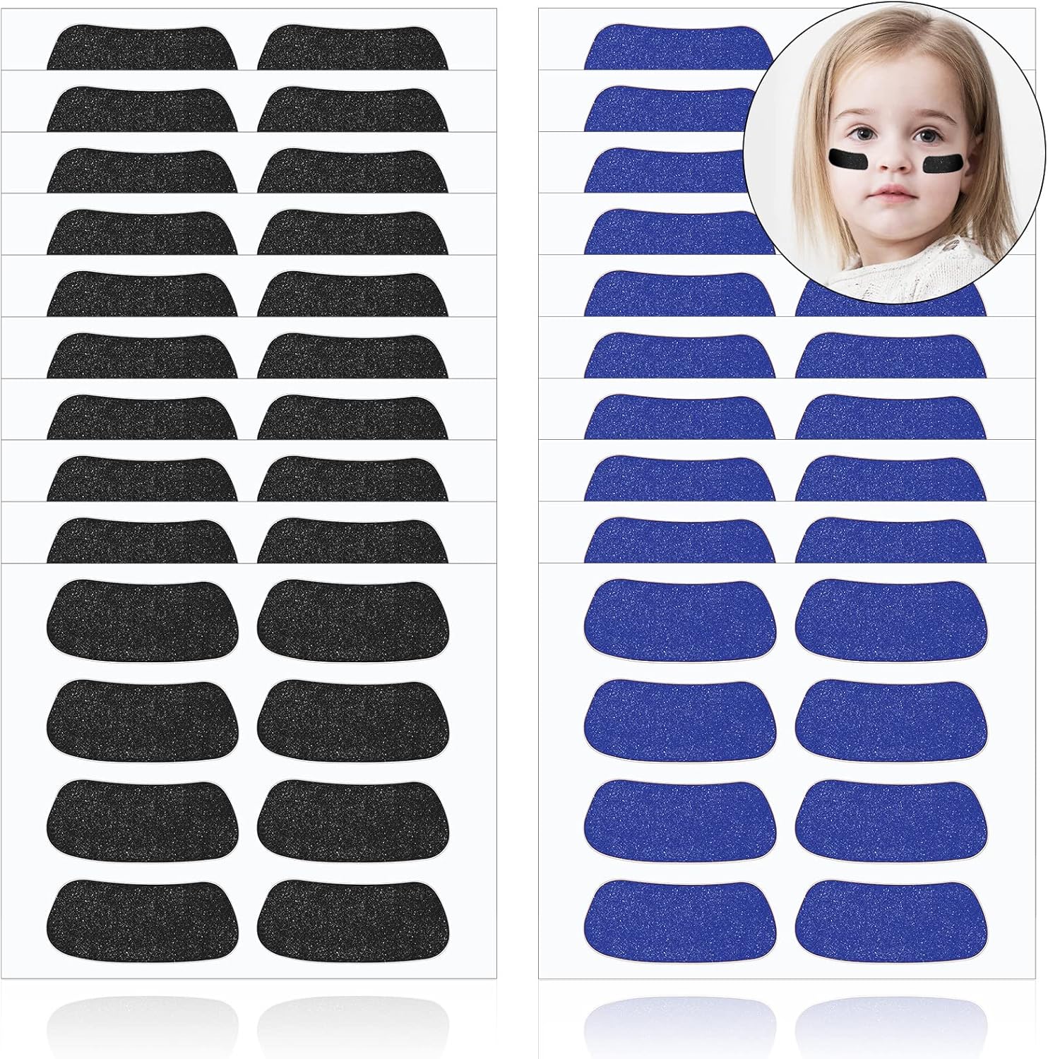 Leelosp 160 Pcs Eye Stick Softball Baseball Glitter Sports Eye Stickers Bulk Cheek