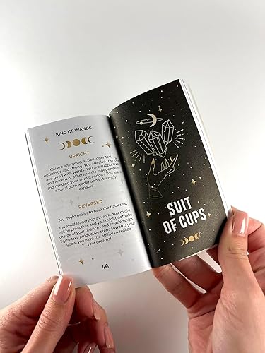 Miniatura 7 de Tarjetas de tarot, 78 barajas de tarot con bordes dorados, cartas de tarot originales de alma perdida para principiantes y expertos con libro guía y