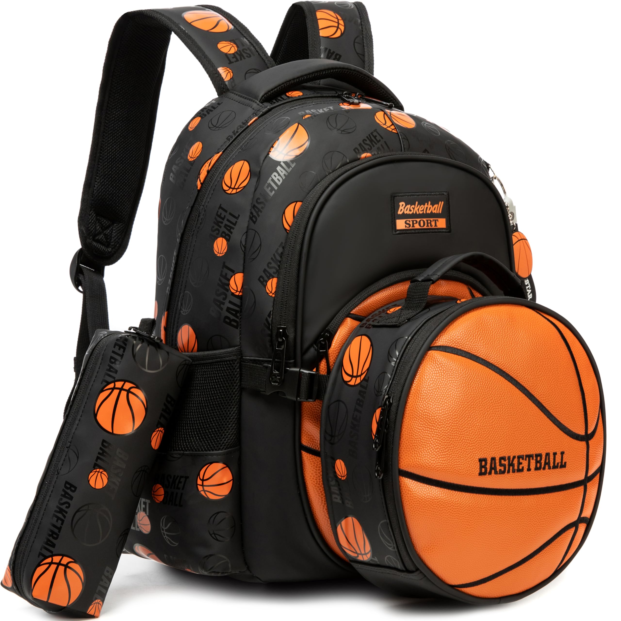 MYHSBYO Boys' School Backpack with Lunch Box and Pencil Case - Ideal for Teens and Middle School Students