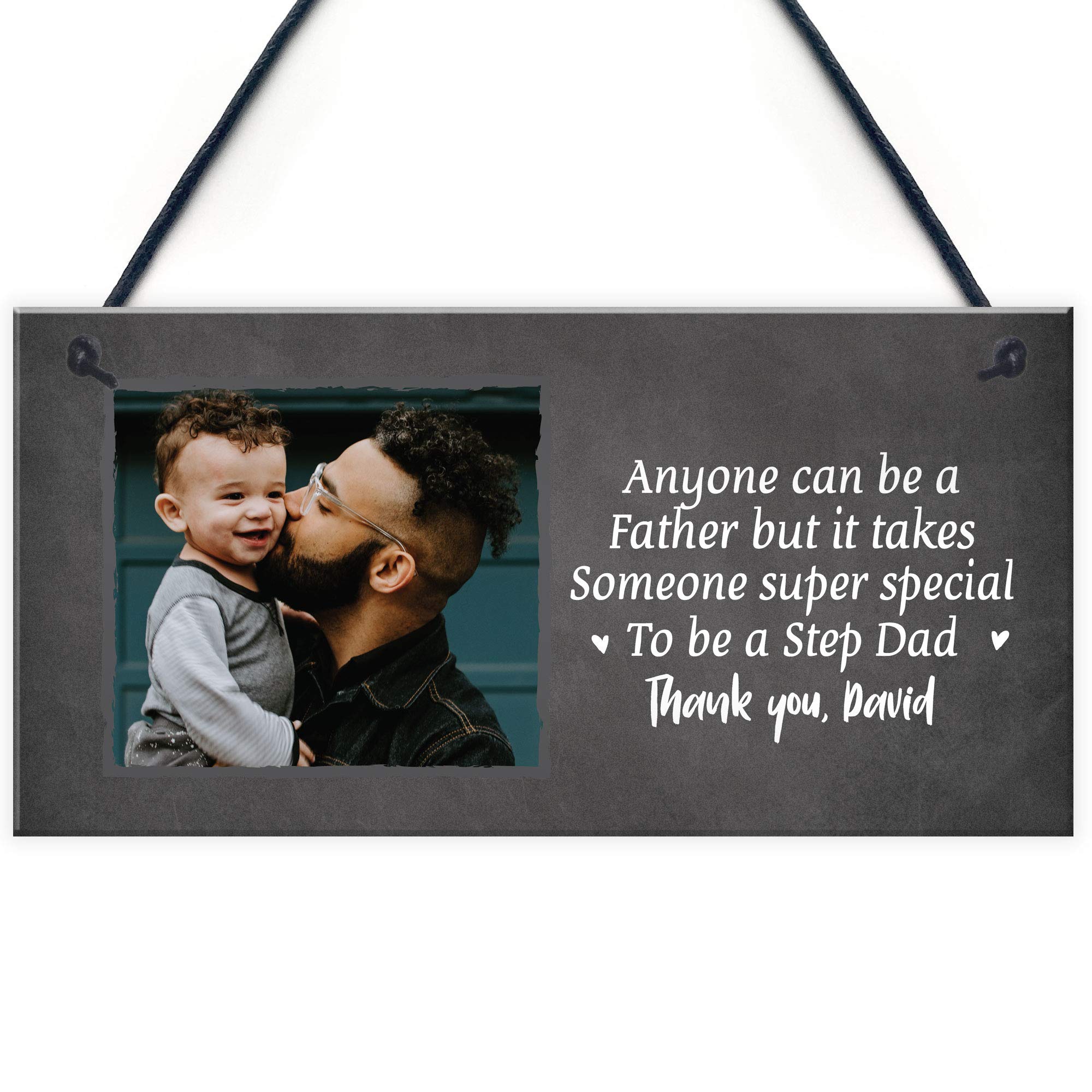 PERSONALISED Image Plaque For Step Dad Birthday Christmas Thank You Gift