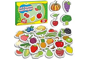 40 Food Fridge Magnets for Toddlers