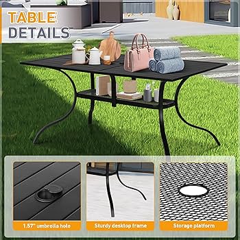 wrought iron 7 piece patio set