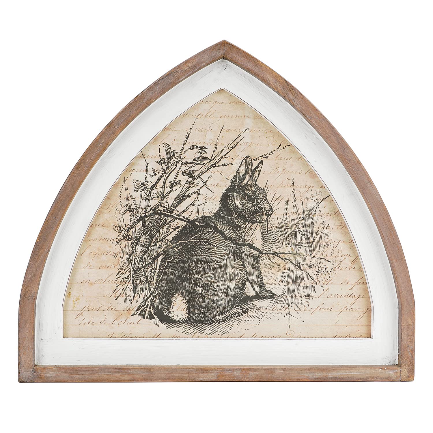 NIKKY HOME Easter Bunny Canvas Decorations Rabbit Wall Art Poster Print Rustic Farmhouse Picture Decor Vintage Wooden Sign for Living Room Office