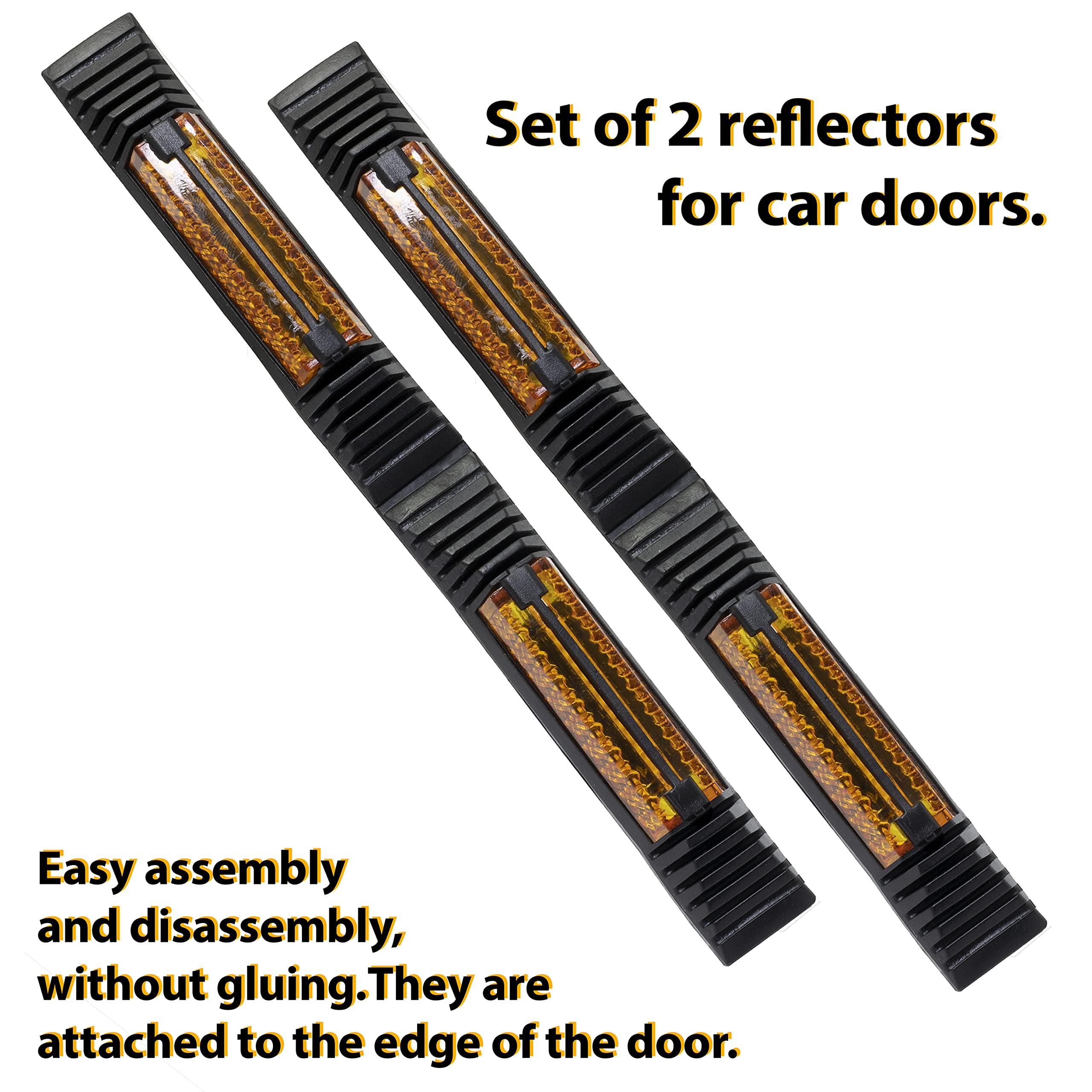 AERZETIX C64496 Lot De 2 Protections Portières Réfléchissantes De