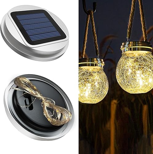 Piezas solares de repuesto para colgar faroles solares al aire libre, decoración de jardín, patio, patio trasero decorativo