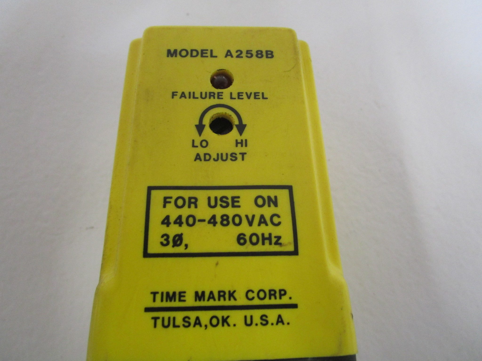 Time Mark Corporation A258B Relay; SSR; Phase Monitor; SPDT; Cur-Rtg 10A; Ctrl-V 480AC; Vol-Rtg 240AC; Socket Mnt product thumbnail 4