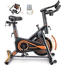 Burever Cyclette da Casa Ultra Silenziosa, Cyclette per Casa con App, Design Ergonomico, Schermo LCD con Frequenza Cardiaca, Resistenza Magnetica, Volano da 15KG, Capacità 160KG