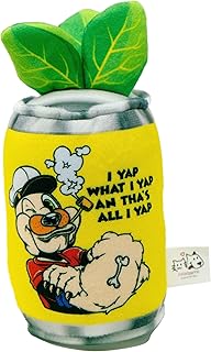 PAWzarre PUPeyes Can of Spinach Funny Squeaky Dog Toy - Canned Spinach - Funny Dog Toys - Cute Dog Gifts for Dog Birthday - Dog Stuff- Cool Stuffed Dog Toys