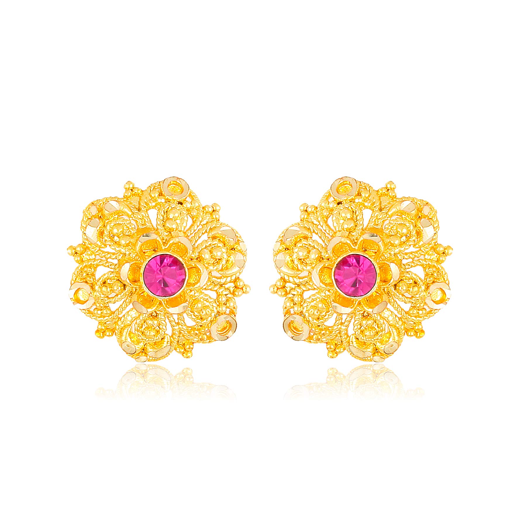 NIMZ One1 Gram Golden Earrings Traditional south indian earrings Screw Back 18k Gold Stud Earrings Combo For Women girls Temple Jewellery Ethnic Jhumka Jhumki Earrings Set For women Stud earrings-N101 (B08THRZYST) Amazon Price History, Amazon Price Tracker