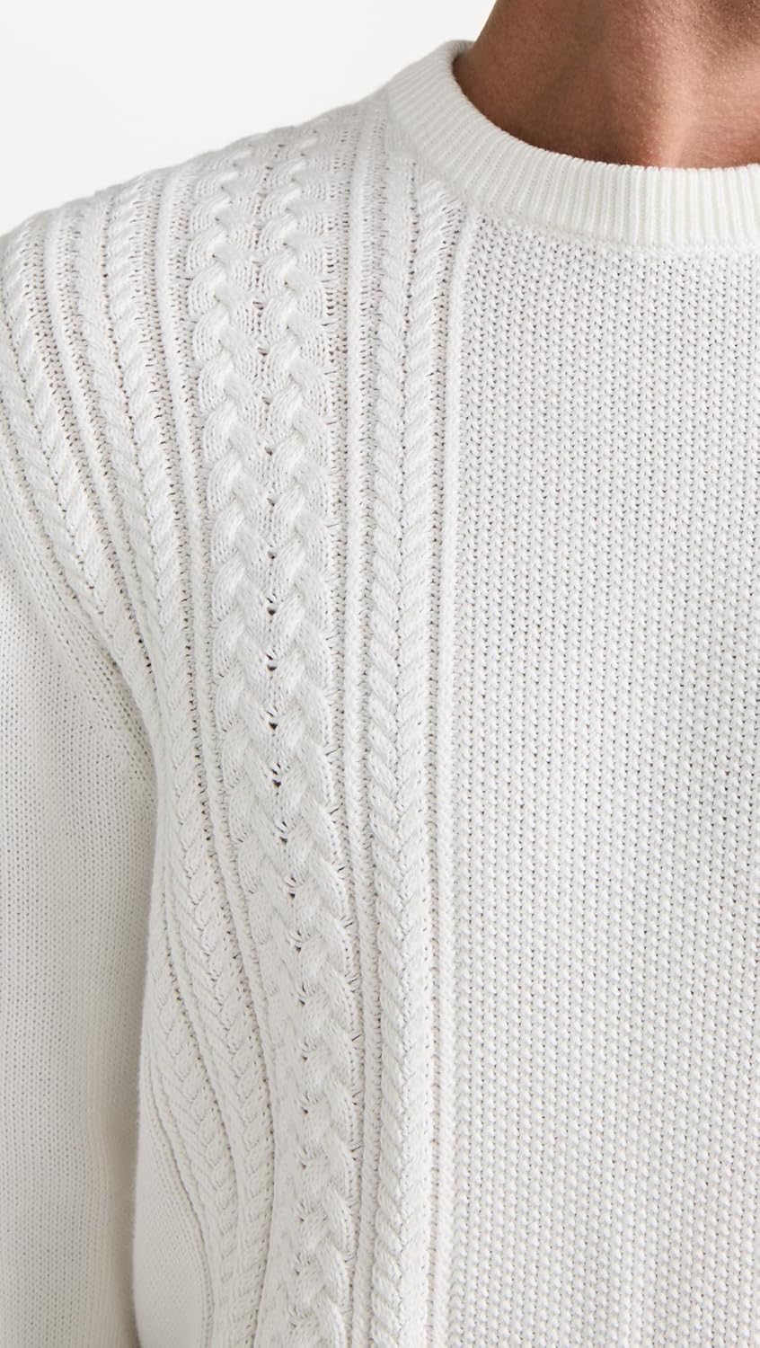 Vince Men's Cotton Cable Crew - Image 6