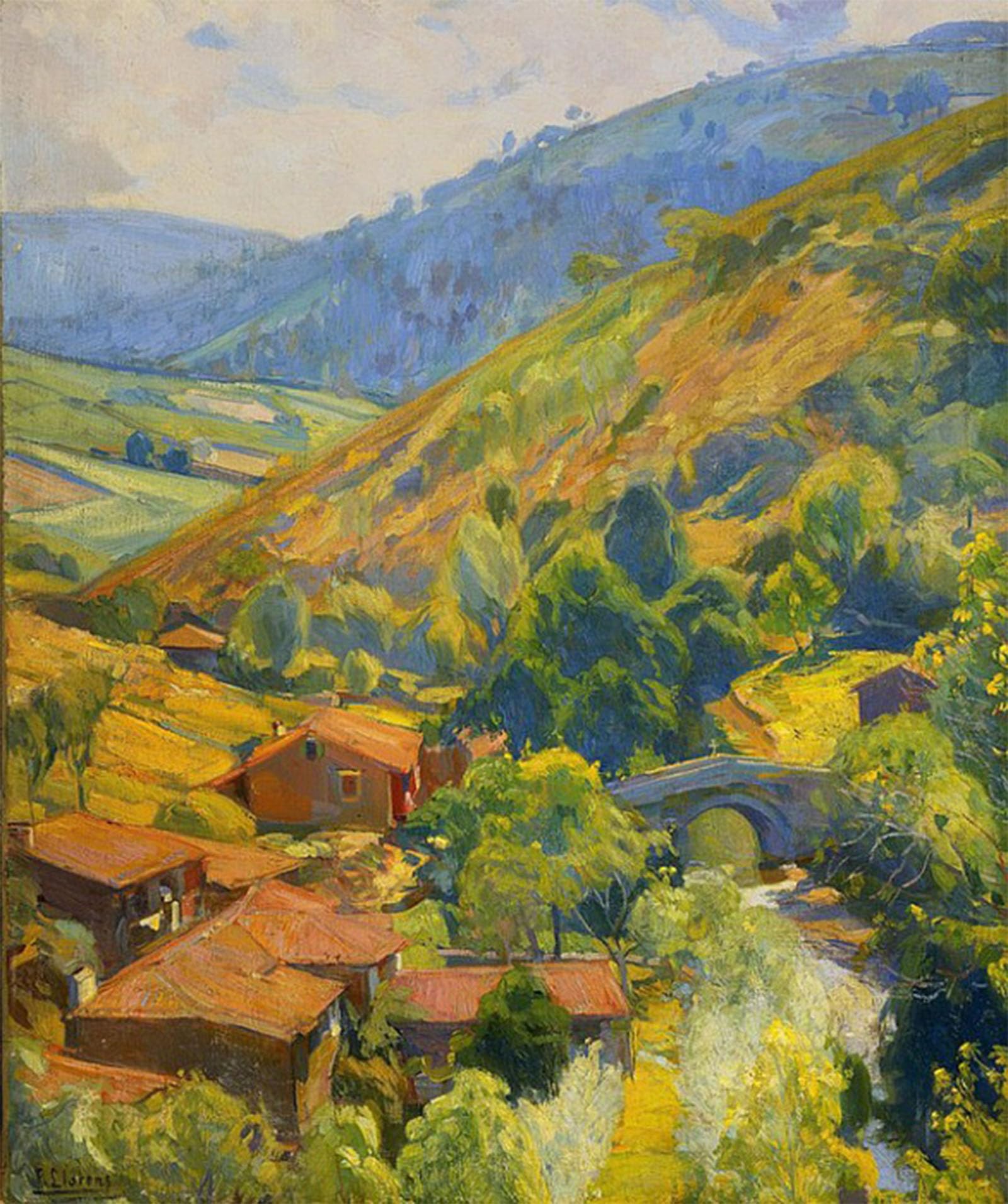 ARTXLXXBN Famous Art Print Poster Vintage Wall Art Rio Mandeo by Francisco Llorens Diaz Canvas Art Poster for Home Decor 60x90cm