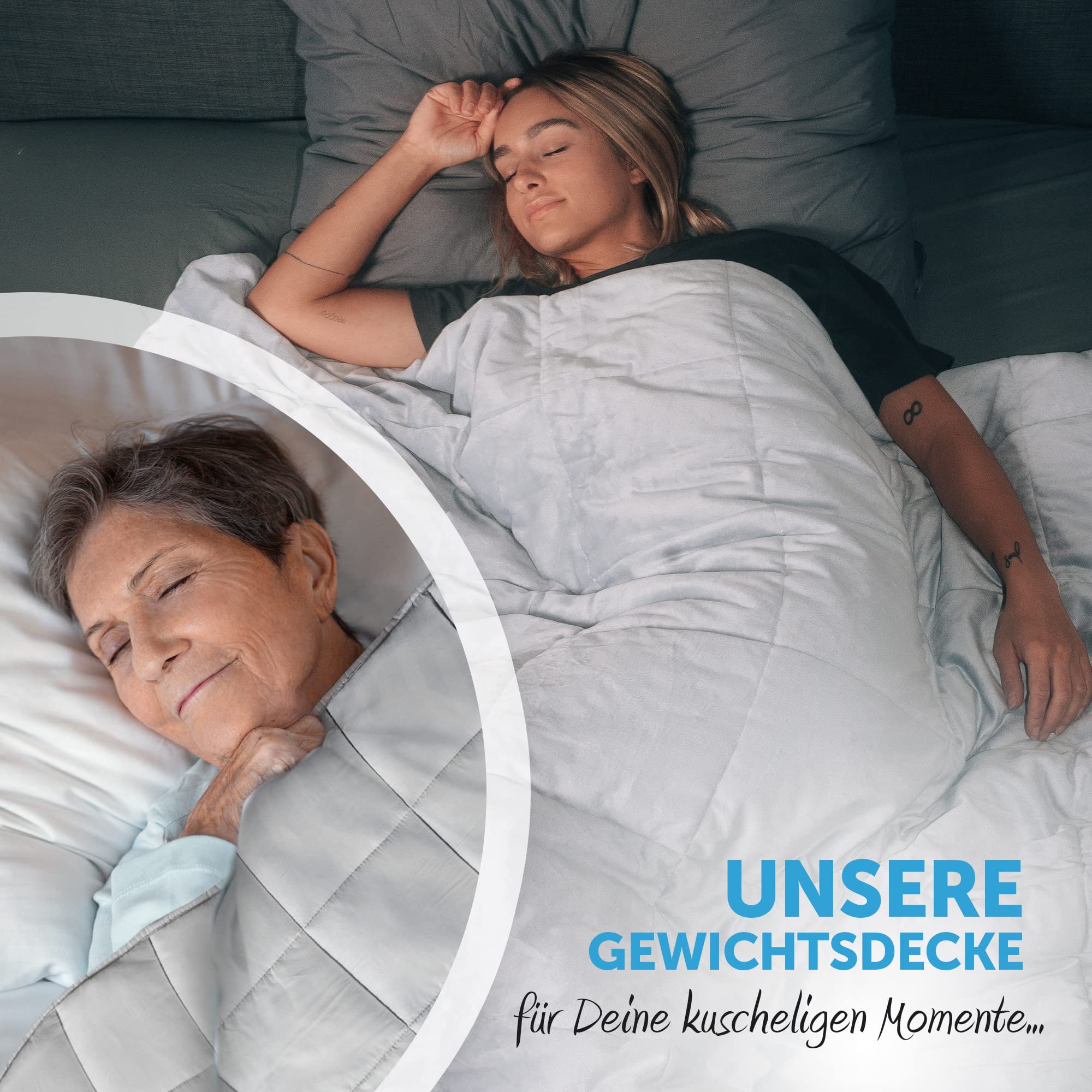 Civar Gewichtsdecke Bambus+Baumwolle 2 in1 Decke Weighted Blanket  Anti-Stress-Decke Einschlafhilfe Therapiedecke Oeko-TEX Gewicht whlen 6.8  oder 9 Kg (6.8) : Amazon.de: Kche, Haushalt & Wohnen