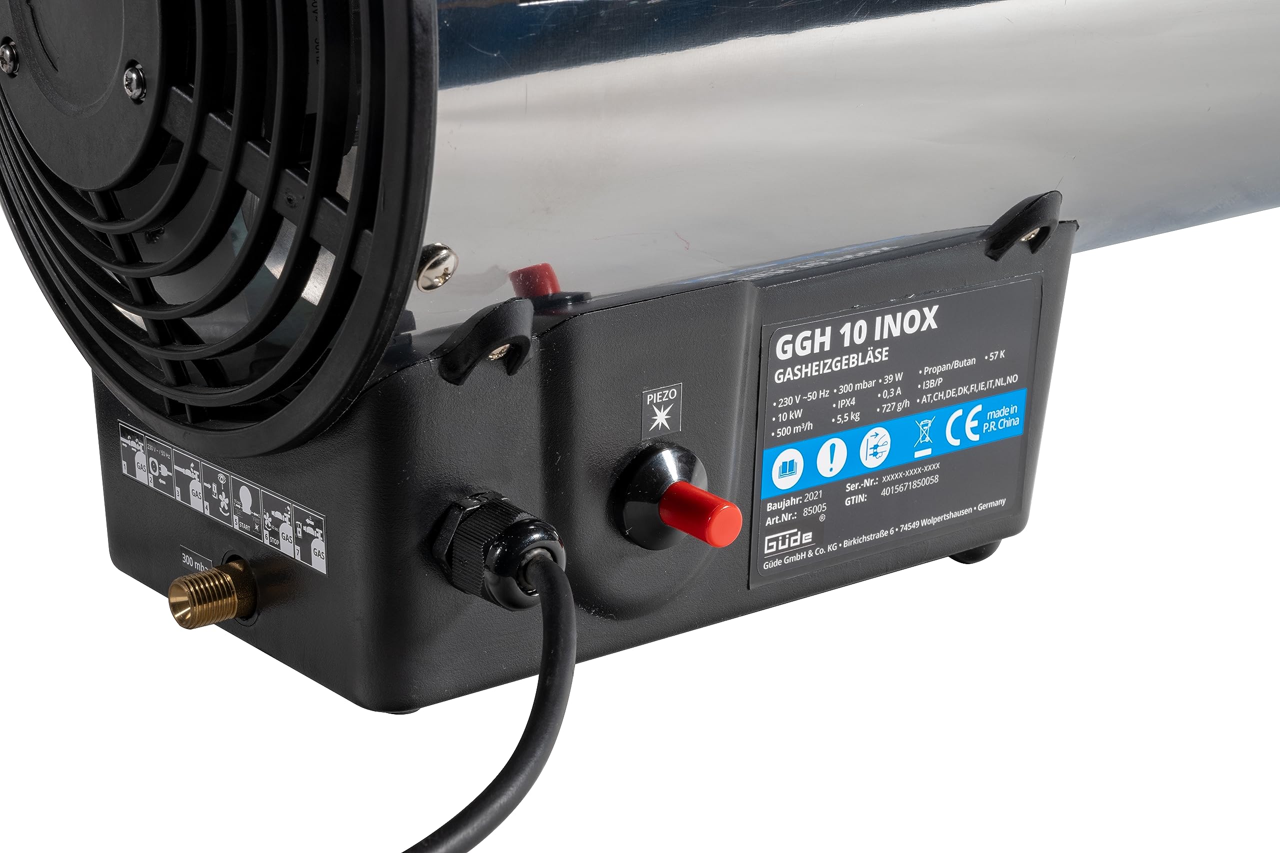 Güde 85005 dmuchawa gazowa GGH10 Inox 10 kW