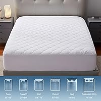 Vista 5 de SLEEP ZONE - Protector de colchón impermeable individual, almohadilla protectora de colchón lavable a máquina, cubrecolchón transpirable