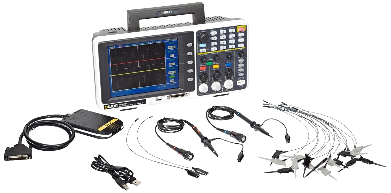 Owon MSO8202T Series MSO Mixed Signal Oscilloscope with 16Channel