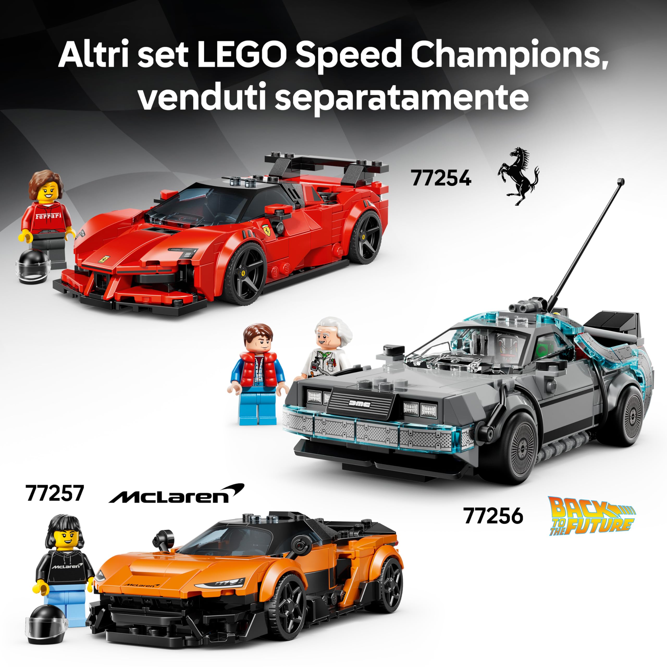 LEGO Speed Champions Super Auto Sportiva Bugatti Vision GT - Modello di Macchina Giocattolo con Minifigure da Collezione - Idea Regalo per Bambini da 9 Anni in su Fan degli Sport Motoristici - 77253