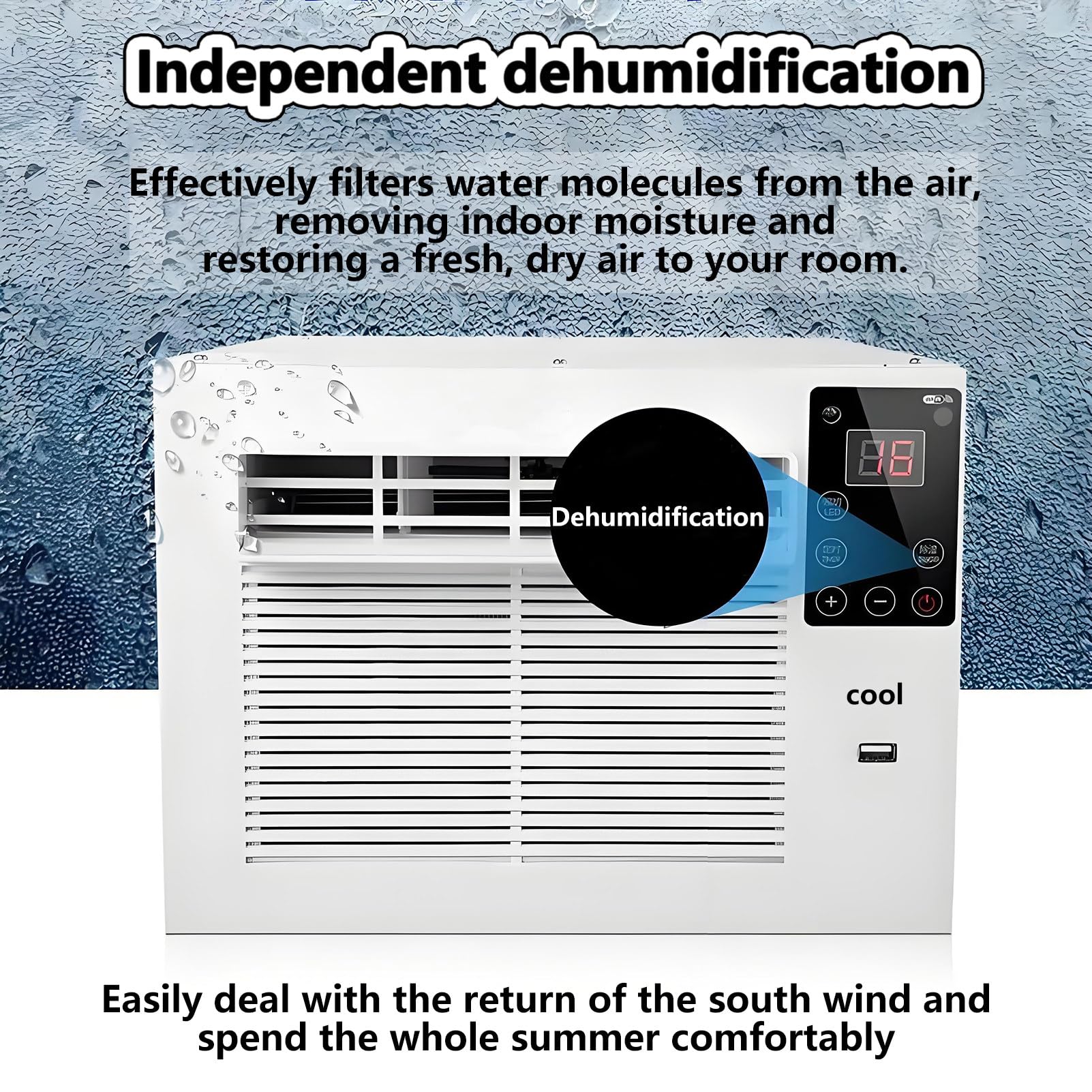 Mini Condizionatore d'Aria Portatile a Inverter 280 W Risparmio Energetico Telecomando Touch/Remoto Raffreddatore d'Aria Mobile Silenzioso con Timer 1 a 12 Oare Raffredda Fino 5-8㎡