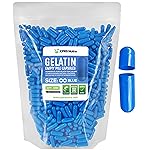 XPRS Nutra Size 00 Empty Capsules - 1000 Count Empty Gelatin Capsules - Pills DIY Capsule Filling - Fillable Gel Caps for Do-It-Yourself Supplements (Blue)