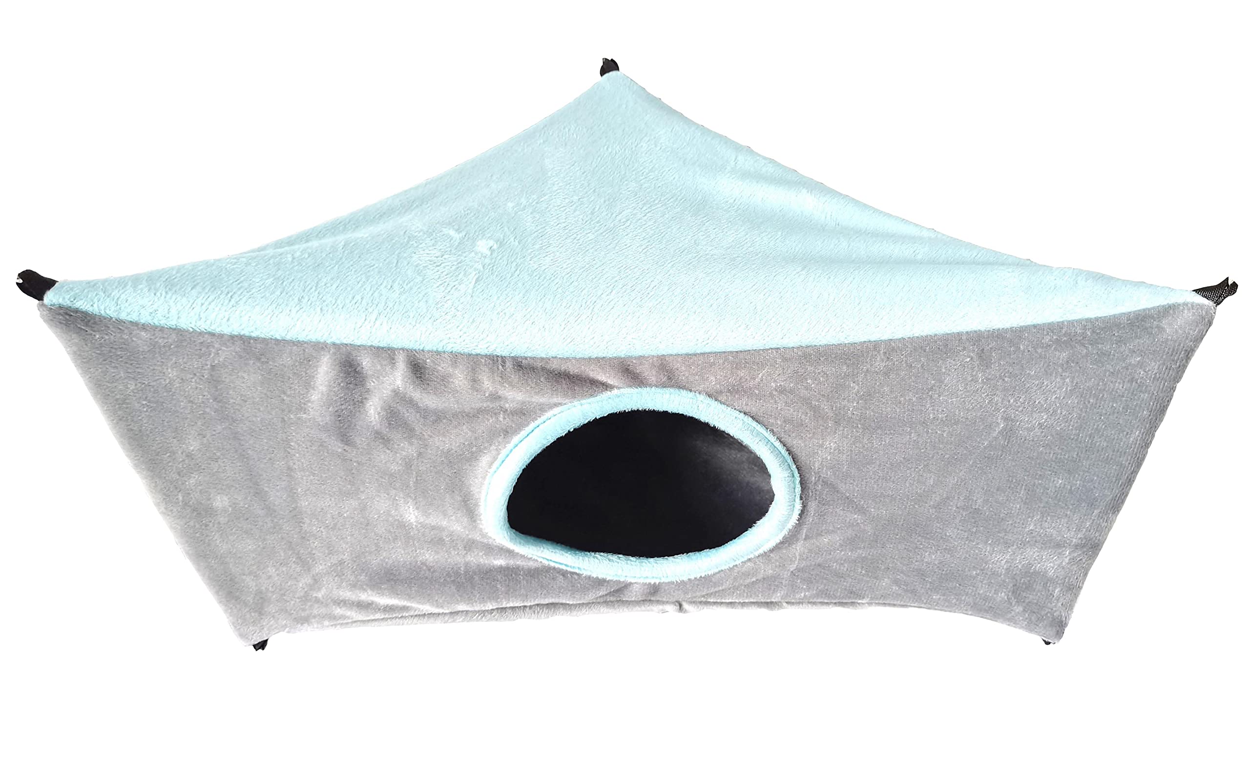 VedemGuinea Pig Hideout Cage Corner Cave Warm Hideouts for Small Animals, Guinea Pigs, Chinchilla, Rats, Ferrets (Aqua)