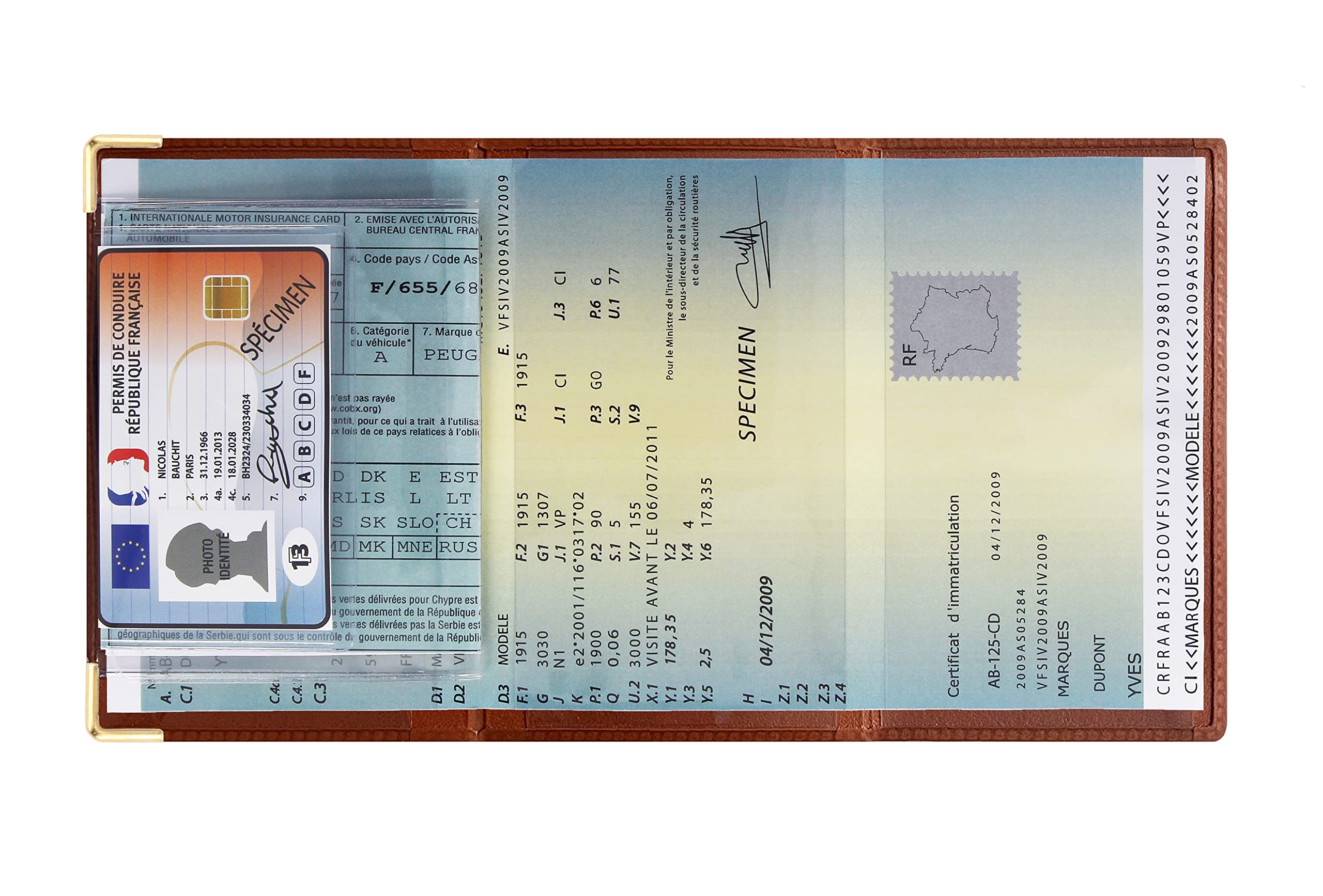 Portadocumenti Per Auto E Moto | Custodia In PVC Blu Per Carta Di Circolazione, Patente E Assicurazione | 93x135x5 Mm - Foto 5