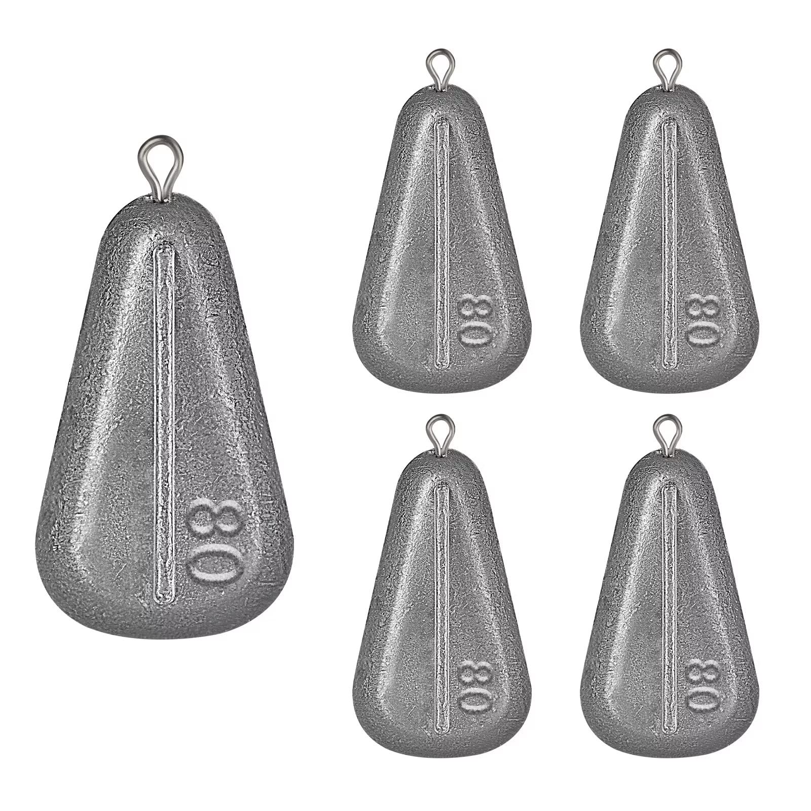 THKFISH Fishing Weights Sinkers No Roll Sinkers Lead Weights No Snag Flat Inline Sinkers for Catfishing Rigs Saltwater Freshwater 10PCS/5PCS