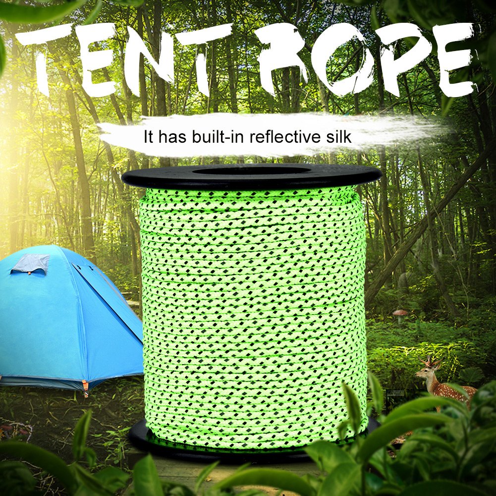 Corde Pour Tente Réfléchissante Corde De Tente Réfléchissante, Corde De Camping Pour Camping En Plein Air Randonnee Auvent Tente Noir 4 Pieces 91477476 Corde A Cliquet