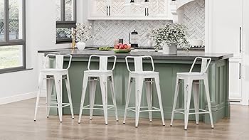 Amazon｜HAOBO Home 24インチ 工業用金属製バースツール ロー