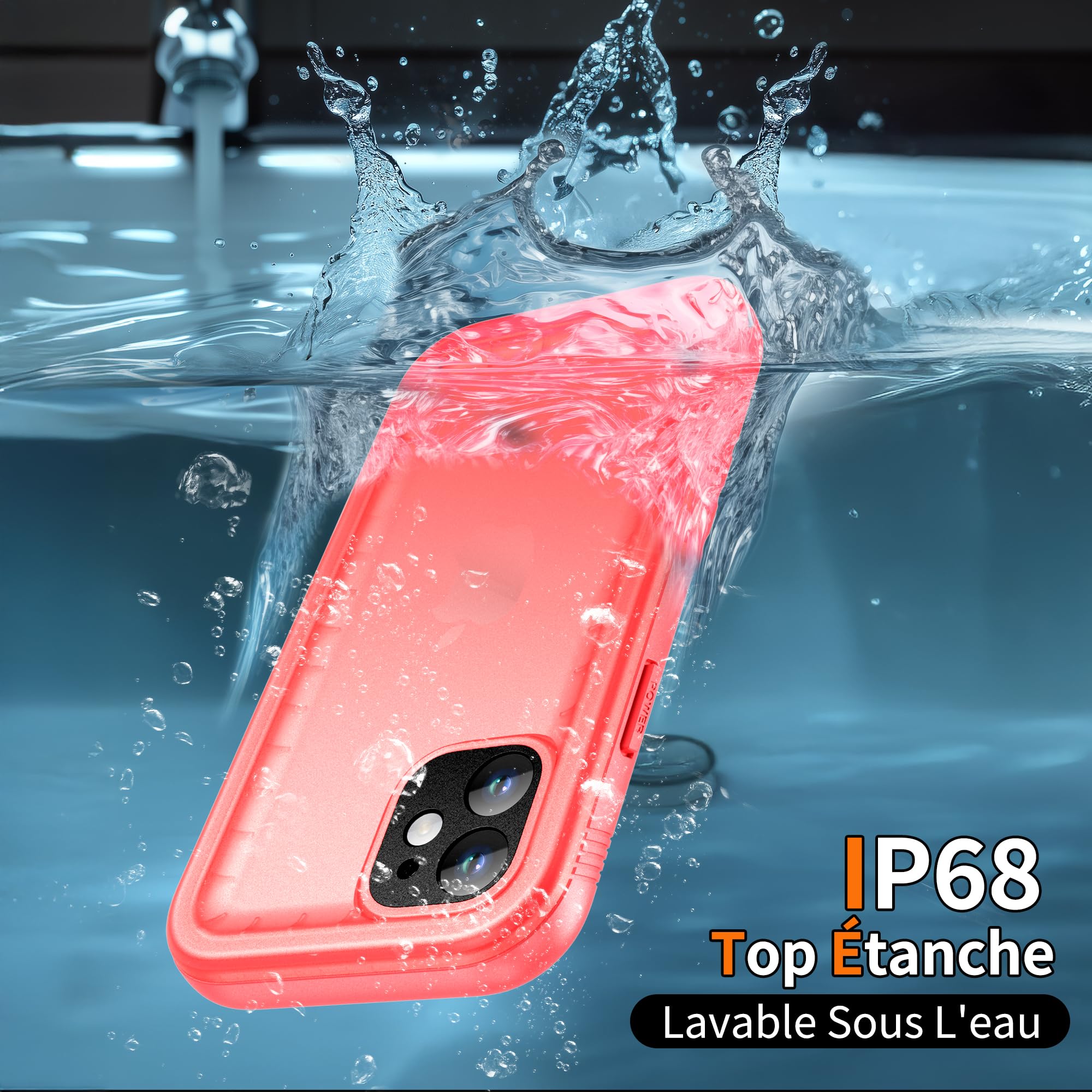 Cozycase Waterproof Case For IPhone 16 15 14 13 12 11 Pro Max Plus Shockproof IP68 Underwater Swimming Diving Cover Protect I4404670120