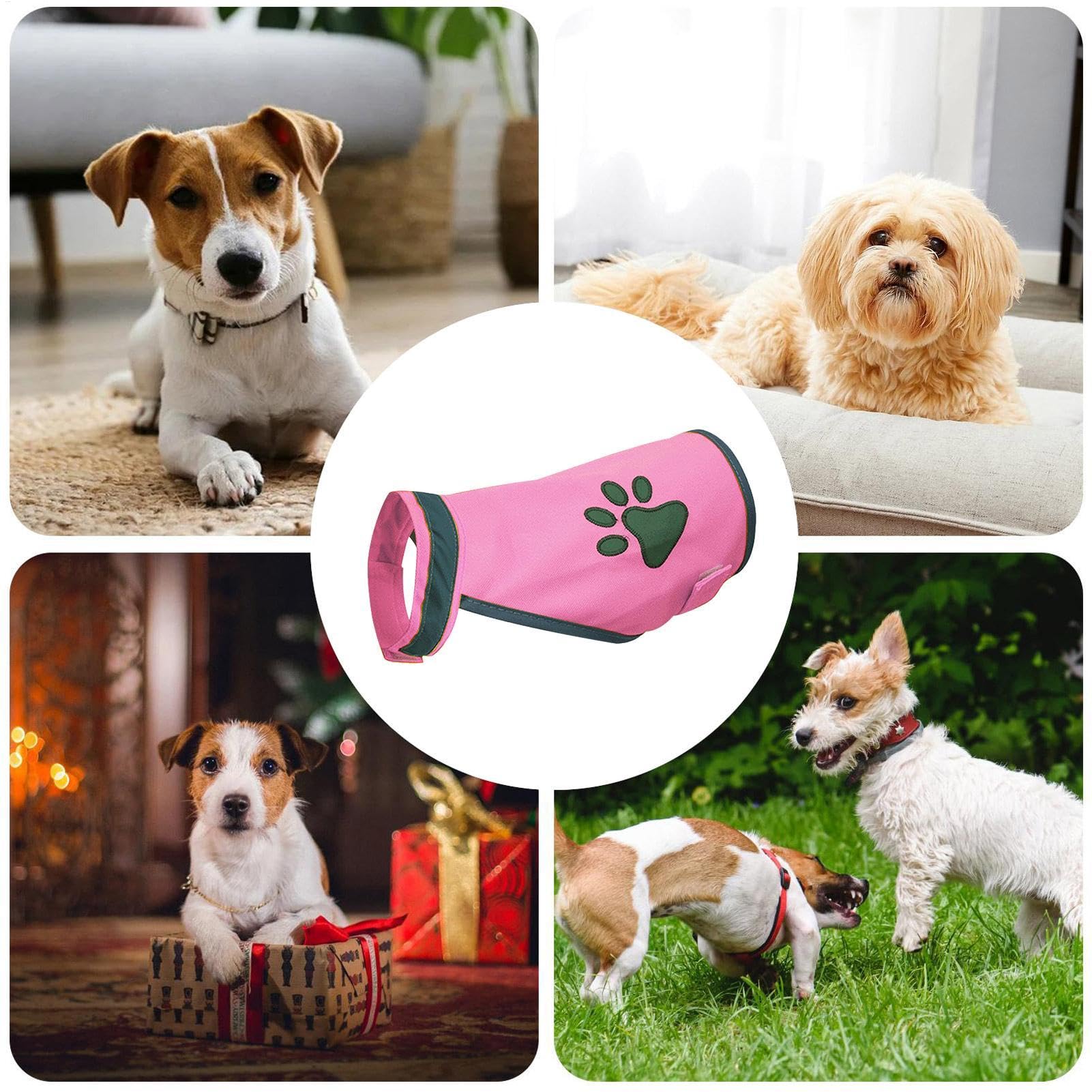 Gilet pour animal de compagnie pour protection de nuit – Gilet rose réglable pour la sécurité du chien | Gilet haute visibilité pour garder les chiens visibles | Harnais réfléchissant confortable