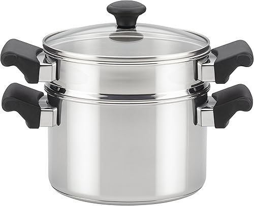 Farberware Plato clásico de acero inoxidable para cazuela y tapa 3 cuartos de galón color plateado
