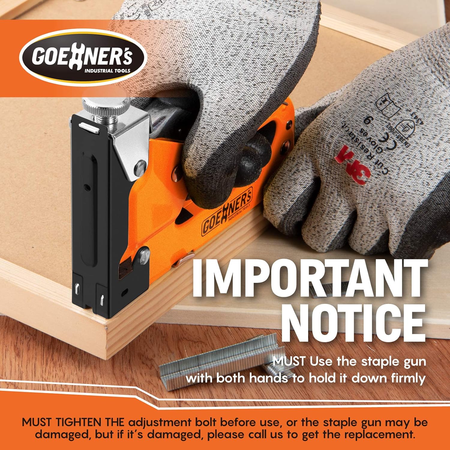 GOEHNER’S Staple Gun - 3 in 1 Heavy Duty Stapler with 3000 Staples and Remover, Pressure Adjustment Manual Staple Gun with Soft Rubber Handle for Upholstery, Wood, Crafts, Furniture,Decoration DIY etc : Office Products