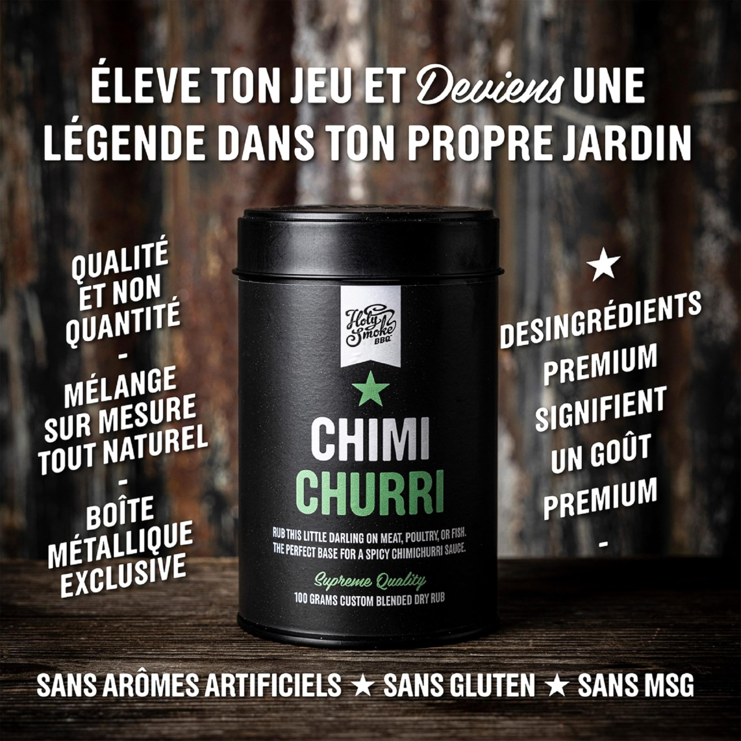 Chimichurri Dry Rub BBQ Mélange d'Épices Viandes Grillées Tacos Salades Assaisonnement Chimichurri Sec epices cuisine Épices Argentines Viande Poisson Volaille Brisket Barbecue 100g - 3