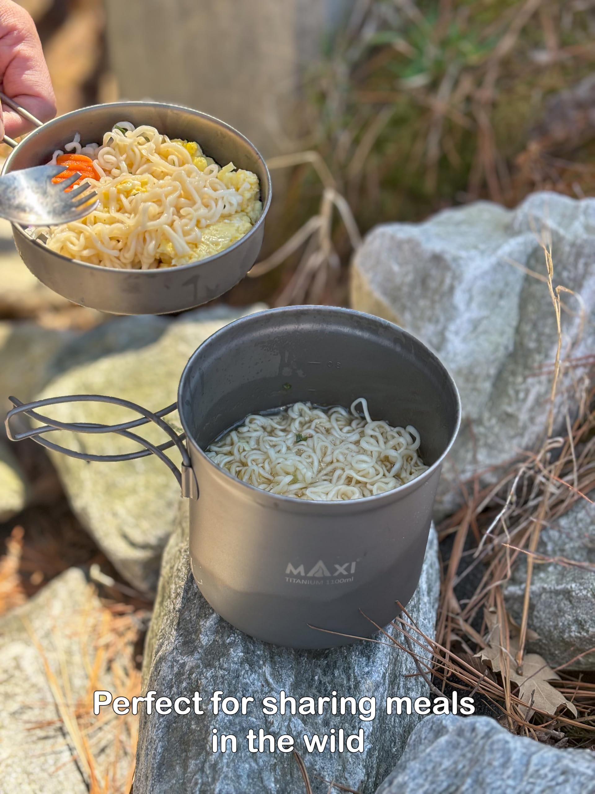 Amazon.co.jp: マキシチタン鍋 1100ml フライパン蓋付き 軽量