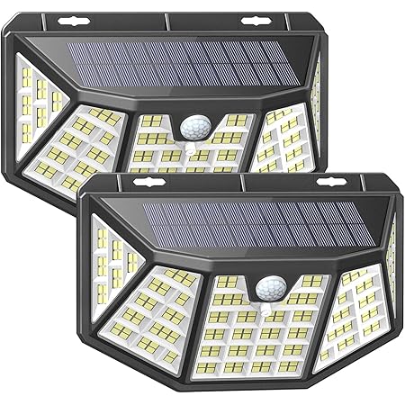Amazon Co Jp 21最新進化版 212led 5面発光 Chortau センサーライト 10時間超長照明 光 人感センサー 防犯ライト 3つ点灯モード 太陽光発電 転化率 Up Ip65防水 屋外ウォールライト ガーデン 玄関 駐車場 地震 停電時適用 2個セット Diy 工具 ガーデン