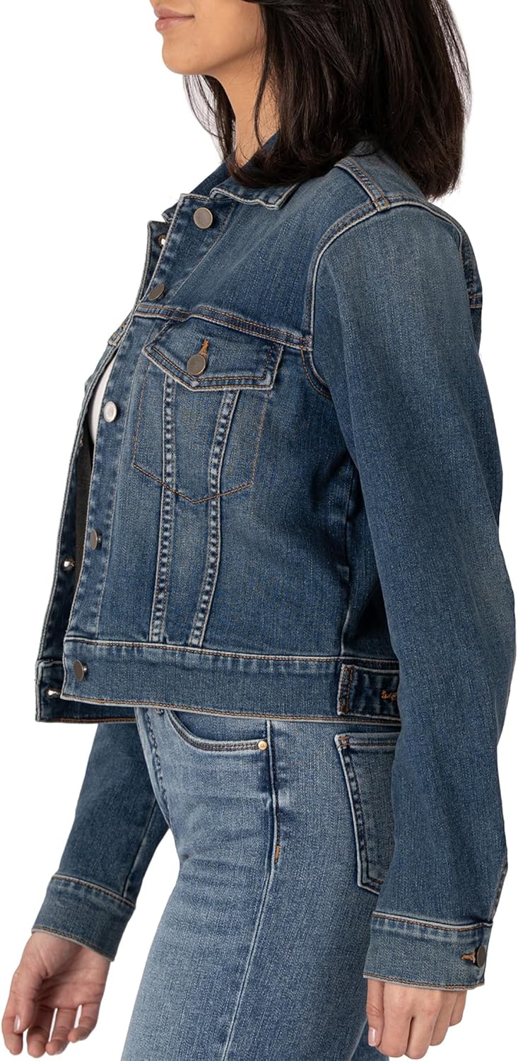 KUT from the Kloth womens Julia Crop Jacket W/Drop Shoulder-regular Waistband - Image 2