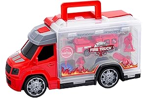 Kids Fire Truck Engine Toy Set with Sounds